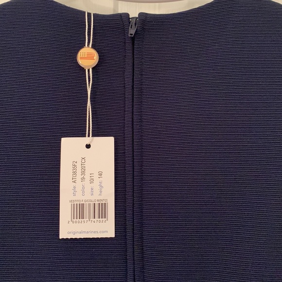 Girls NWT Italian Navy Crown Dress 8/10 - Picture 4 of 4